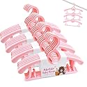 Kid Clothes Hangers 20 Pack, Plastic Baby Hangers Space Saving for Closet