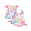 Kid Girls Multicolour Dot Printed Dress with