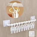 Kid Pants Hanger Organizer with 10 Clips - White &amp; Plastic
