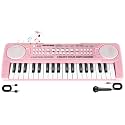 Kid Toddler Toy Piano Keyboard, 37 Keys Pianos Music Toys with Microphone