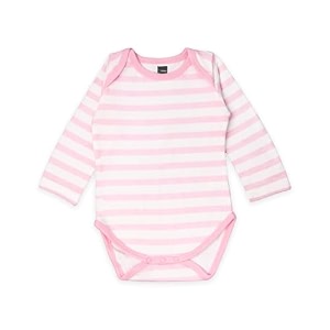 kidbea 100 cotton multi color half sleeve onesiezz  bodysuit  jumpsuit  nightsuit  romper for baby boy amp baby girl strips - pink 6-9 months