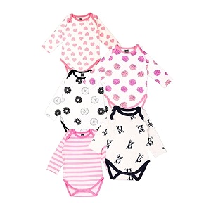 kidbea 100 organic cotton onesie  bodysuit  nightsuit  jumpsuit combo of 5 designs for new new born baby summer wear