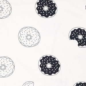 kidbea 100 organic cotton romper bodysuit jumpsuit combo of donut print amp pretzel print 9-12 month