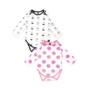 kidbea 100 organic cotton romper bodysuit jumpsuit combo of cup print amp flower print 0-3 month