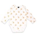 Kidbea 100% Cotton Multi Color Half Sleeve Onesiez | Bodysuit | Jumpsuit | Nightsuit | Romper for Baby Boy &amp; Baby Girl Pizza - Yellow 0-3 Months