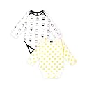 Kidbea 100% Organic Cotton Romper Bodysuit Jumpsuit Combo of Cup Print &amp; Pretzel Print 0-3 Month