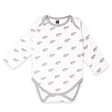 Kidbea 100% Cotton Multi Color Half Sleeve Onesiezz | Bodysuit | Jumpsuit | Nightsuit | Romper for Baby Boy &amp; Baby Girl (Elephant - Grey 0-3 Months)