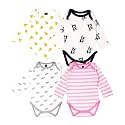 Kidbea 100% Cotton Multi Color Romper/Bodysuit/Onesies for Baby Boy &amp; Baby Girl