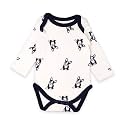 Kidbea 100% Organic Cotton Romper Bodysuit Jumpsuit Combo of Pizza Print &amp; Dog Print 3-6 Month