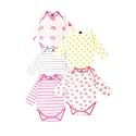 Kidbea 100% Organic Cotton Onesie | Bodysuit | Nightsuit | Jumpsuit Combo of 5 Designs For New New Born baby Summer Wear