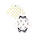 Kidbea 100% Organic Cotton Romper Bodysuit Jumpsuit Combo of Pizza Print &amp; Dog Print 9-12 Month
