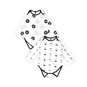 Kidbea 100% Organic Cotton Romper Bodysuit Jumpsuit Combo of Donut Print &amp; Cup Print 3-6 Month