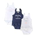 Kidbea 100% Organic Cotton Onesiez Bodysuit Jumpsuit Nightsuit Playsuit Winterwear Romper for Litle Princes Multi Color 0 to 36 Months Pack of 1, Pack of 2 &amp; Pack of 3