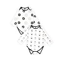 Kidbea 100% Organic Cotton Romper Bodysuit Jumpsuit Combo of Donut Print &amp; Cup Print 0-3 Month