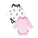 Kidbea 100% Organic Cotton Onesiez Bodysuit Jumpsuit Nightsuit Playsuit Winterwear Romper for Litle Princes Multi color 0 to 36 Months Pack of 1, Pack of 2 &amp; pack of 3