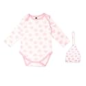 Kidbea 100% Organic Cotton Rose Printed Color Onesie with Cap | Bodysuit | Jumpsuit | Nightsuit For Baby Boy &amp; Baby Girl Combo Rose Printed_12-18 Months
