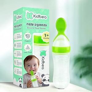 kidbea baby feeding spoon ultra soft food grade silicone for cereals for infant baby 3 months plus