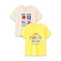 Kidbea Bamboo Unisex Kids T-Shirt Ultra-Soft Premium Half Sleeve Graphic Tee for Boys &amp; Girls, Casual Summer Wear for Toddlers &amp; Kids