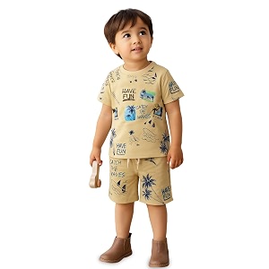 Kidbea Kids Cotton T-Shirt and Shorts Set