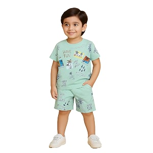 Kidbea Kids Cotton T-Shirt and Shorts Set