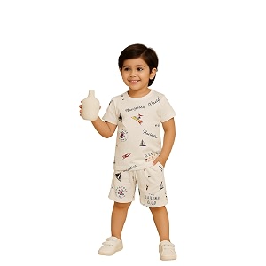 Kidbea Kids Cotton T-Shirt and Shorts Set