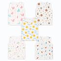 Kidbea Muslin Cotton Baby Jabla Vest | Cute Printed V-Neck, Sleeveless Innerwear for Newborns &amp; Infants