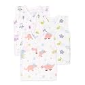 Kidbea Muslin Cotton Baby Jabla Vest | Cute Printed V-Neck, Sleeveless Innerwear for Newborns &amp; Infants