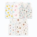 Kidbea Muslin Cotton Baby Jabla Vest | Cute Printed V-Neck, Sleeveless Innerwear for Newborns &amp; Infants