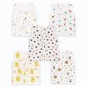 Kidbea Muslin Cotton Baby Jabla Vest | Cute Printed V-Neck, Sleeveless Innerwear for Newborns &amp; Infants