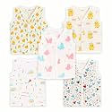 Kidbea Muslin Cotton Baby Jabla Vest | Cute Printed V-Neck, Sleeveless Innerwear for Newborns &amp; Infants