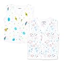 Kidbea Newborn Baby Jhabla Muslin Cotton Clothes for Boys &amp; Girls | Soft Breathable, Cute Printed Sleeveless Baby Wear with Button Closure