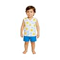 Kidbea Newborn Baby Jhabla Muslin Cotton Clothes for Boys &amp; Girls | Soft Breathable, Cute Printed Sleeveless Baby Wear with Button Closure