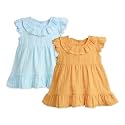 Kidbea Organic Cotton Girl39s Frock Ruffle Sleeve