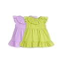 Kidbea Organic Cotton Girl39s Frock Ruffle Sleeve