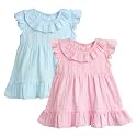 Kidbea Organic Cotton Girl39s Frock Ruffle Sleeve