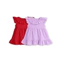 Kidbea Organic Cotton Girl39s Frock Ruffle Sleeve