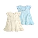Kidbea Organic Cotton Girl39s Frock Ruffle Sleeve