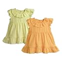 Kidbea Organic Cotton Girl39s Frock Ruffle Sleeve