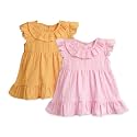 Kidbea Organic Cotton Girl39s Frock Ruffle Sleeve
