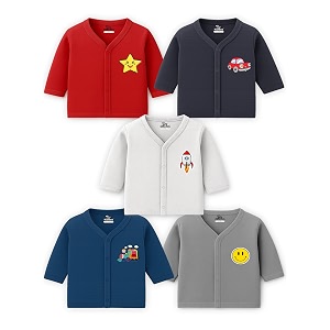 kidbee baby cotton jablatop unisex full sleeve soft fabric combo pack of 5