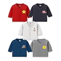 Kidbee Baby Cotton Jabla/Top, Unisex Full Sleeve, Soft Fabric Combo Pack of 5