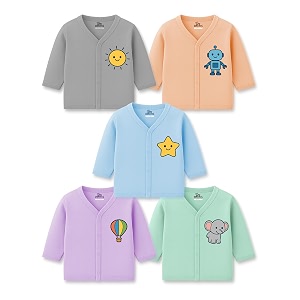 kidbee baby cotton jablatop unisex full sleeve soft fabric combo pack of 5