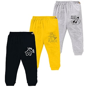 kidbee baby cotton soft pajama track pants printed for boys amp girls regular loose fit set of 3