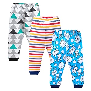 kidbee baby cotton soft pajama track pants printed for boys amp girls regular loose fit set of 3