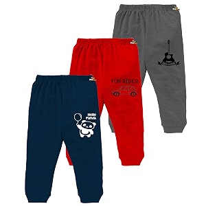 kidbee baby cotton soft pajama track pants printed for boys amp girls regular loose fit set of 3