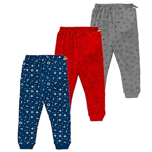 kidbee baby cotton soft pajama track pants printed for boys amp girls regular loose fit set of 3