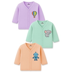 Kidbee Baby Front-Open Cotton Jabla Top Full