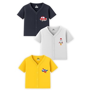 Kidbee Baby Front-Open Cotton Jabla Top Full