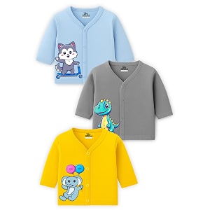 Kidbee Baby Front-Open Cotton Jabla Top Full