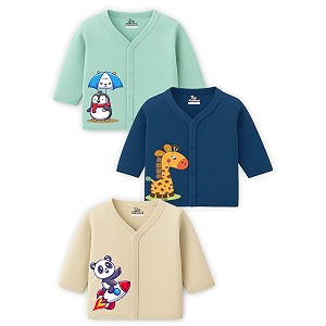 Kidbee Baby Front-Open Cotton Jabla Top Full